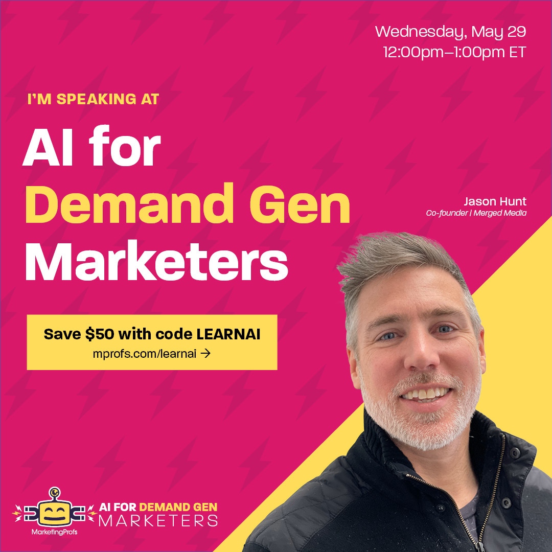 I'm excited to take the spotlight and share insights on AI in B2B marketing with the @MarketingProfs audience this Wednesday! Can't wait to discuss how humanized AI is transforming our industry and driving results.