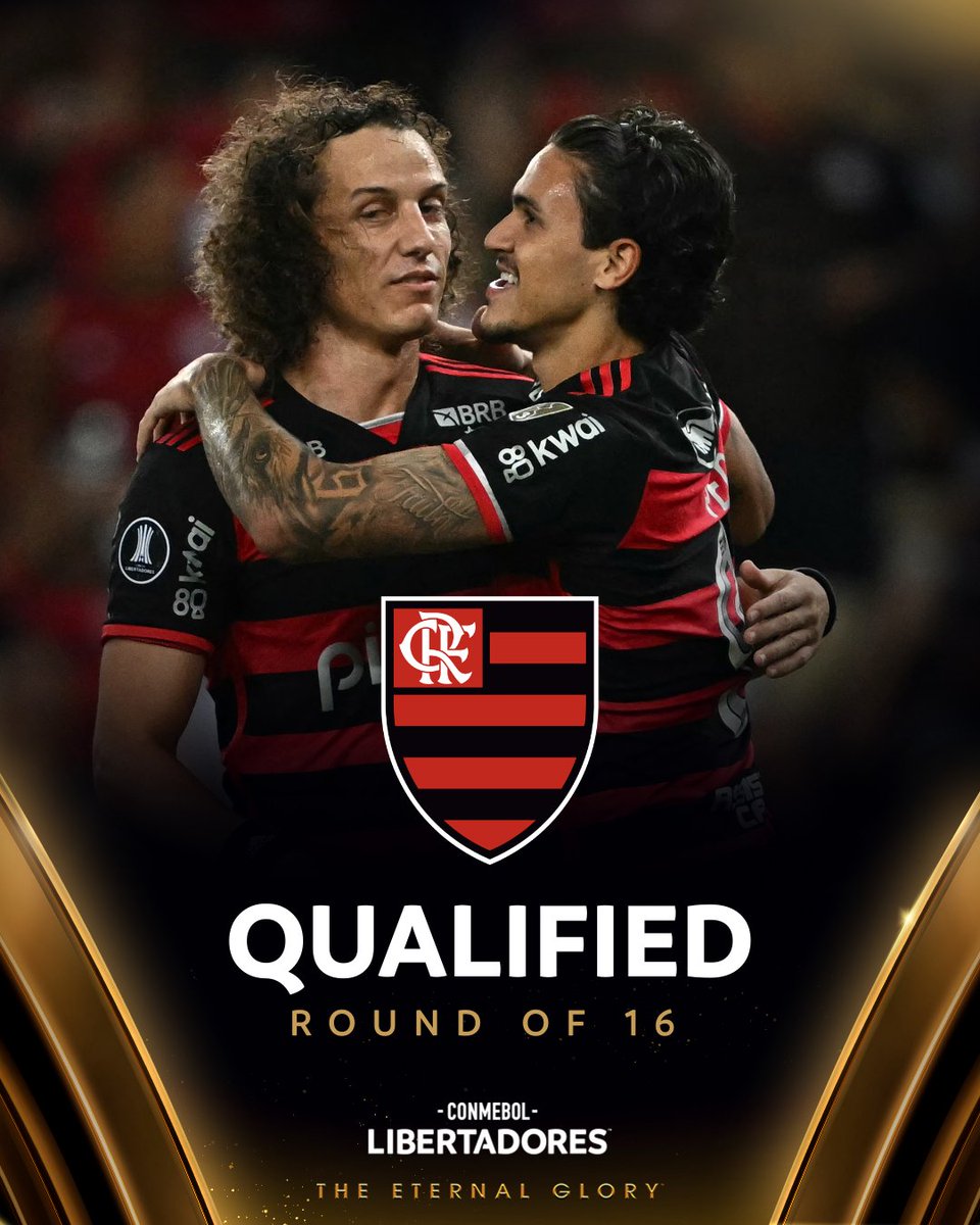 TheLibertadores's tweet photo. 🔥🔴⚫ @Flamengo_en with the convincing home win to earn a spot in the Round of 1⃣6⃣! https://t.co/L9ttspq9jL