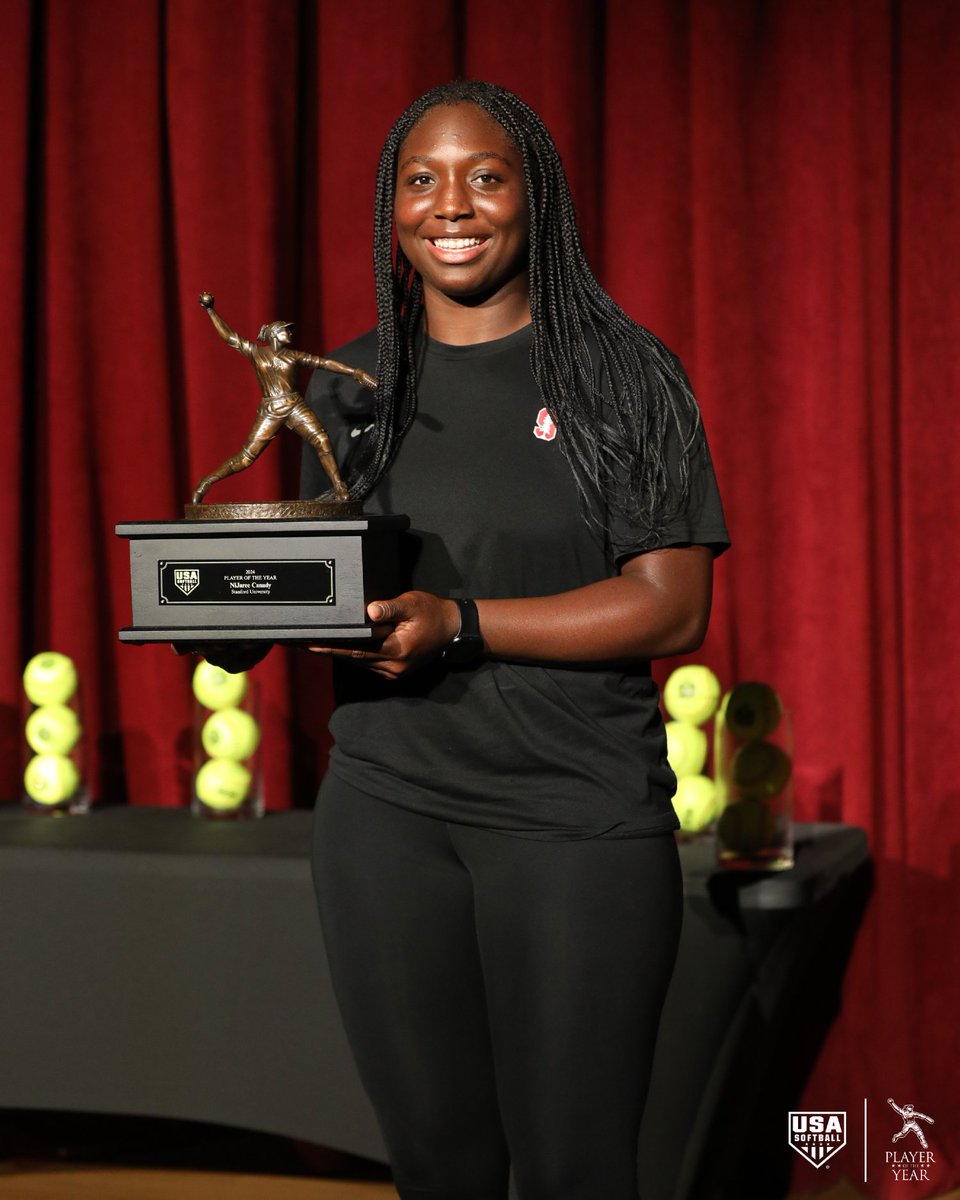 And the 2024 #USASoftball Collegiate Player of the Year is... 👀

Stanford's 𝙉𝙞𝙅𝙖𝙧𝙚𝙚 𝘾𝙖𝙣𝙖𝙙𝙮 🌟

𝗥𝗲𝗮𝗱 𝗺𝗼𝗿𝗲 → go.usasoftball.com/PoY

<a href="/CanadyNijaree/">NiJaree Canady</a> | <a href="/StanfordSball/">Stanford Softball</a> | <a href="/NCAASoftball/">NCAA Softball</a>