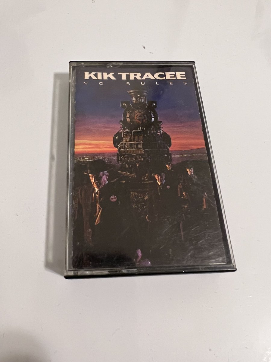 Yet another one of my old cassettes from back in the day.  Here is a cassette of one of my favorite albums of the “glam” genre, No Rules by Kik Tracee. #GlamMetal #OldCassettes #MetalTwitter #ShittyWayToListenToMusic