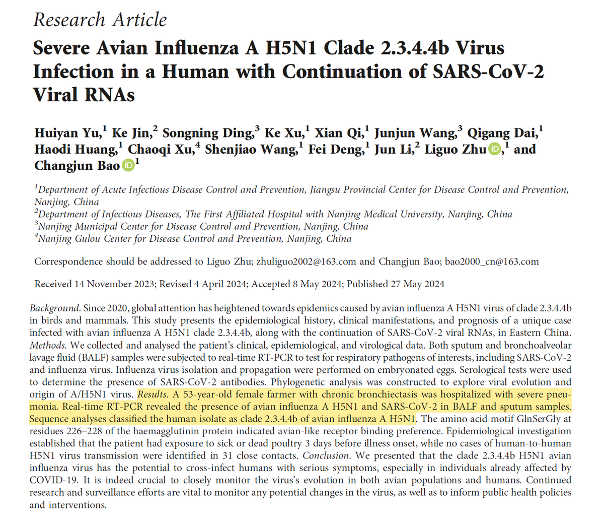 What is happening in China? #H5N1 #SARSCov2
hindawi.com/journals/tbed/…
@EricTopol @DrEricDing @RickABright