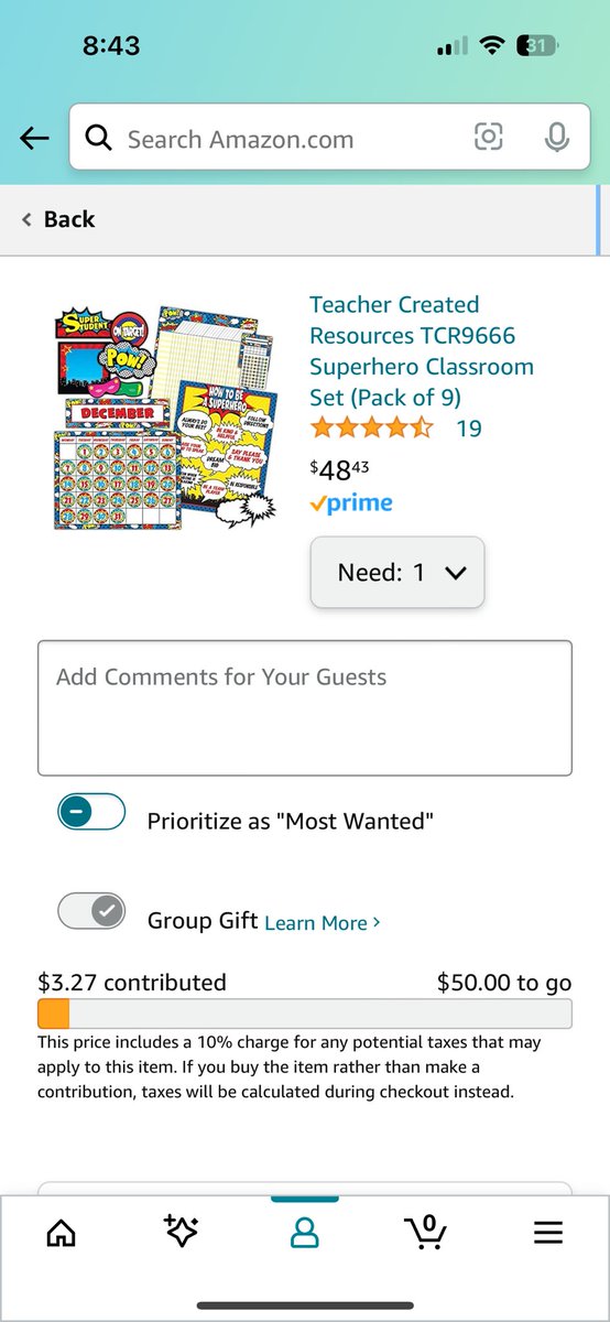 As I get ready to drift off to sleep and thinking of how much more stuff I need to do the next few days before moving schools I just hope and pray I can get this closer to purchasing.  <a href="/ClearTheList2/">ClearTheList – Helping Teachers Clear Their Lists</a> <a href="/plsthk/">Please & Thank You 😏</a> <a href="/WeAreTeachers/">We Are Teachers</a> <a href="/HelpATeacher/">Help A Teacher</a> 

amazon.com/wedding/share/…
