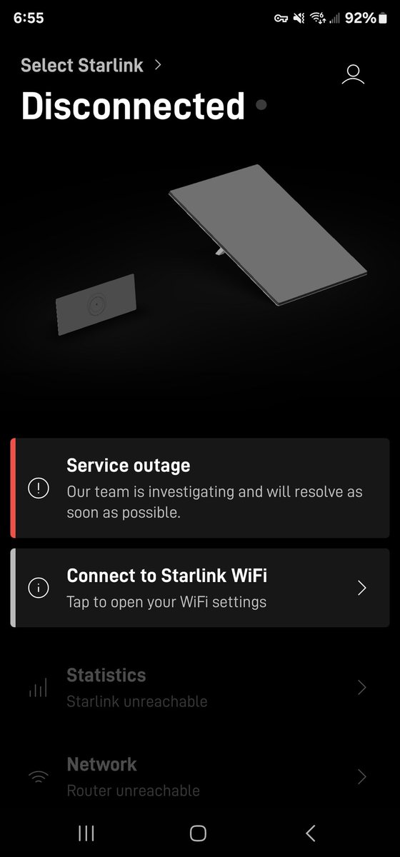 is anyone else's starlink having an outage?