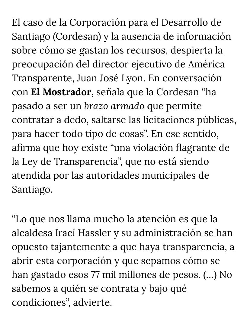 🔴 ESCANDALO A MANO ARMADA en @Muni_Stgo $77.000.000.000 de fondos desviados a través de @Cordesan_stgo . @IraciHassler prometió en campaña abrir la Corporación, la misma a traves de la cual hoy están sacando los fondos ACNUR para financiar la manutención de inmigrantes en la