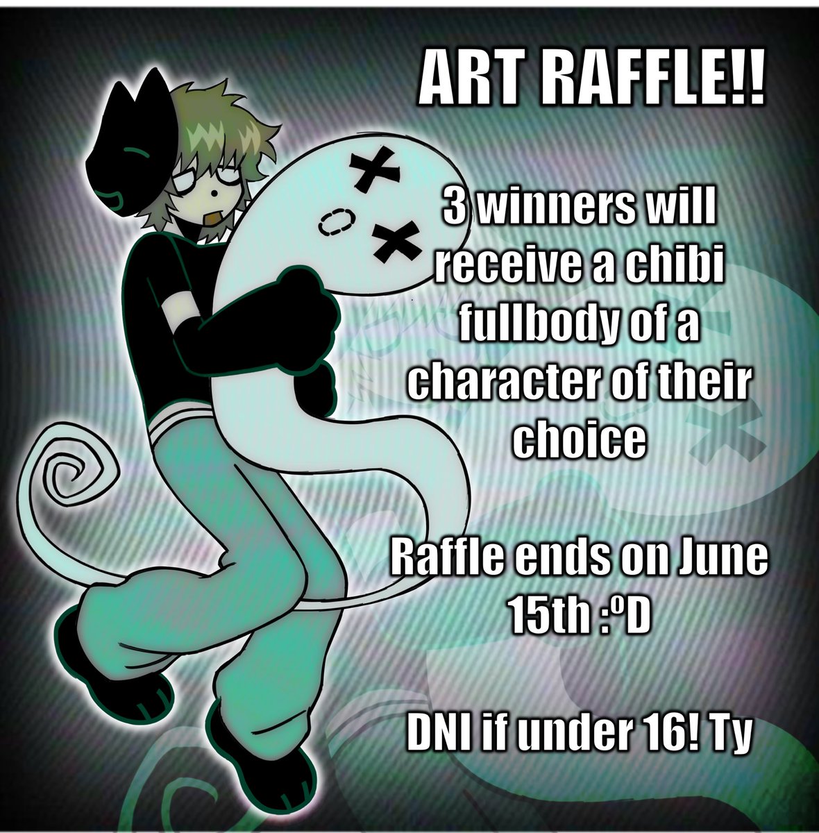 2K FOLLOWER ART RAFFLE!  ( ´ཀ` )

Rules:
🃏 You must be following, new followers can join!
🕊️ Like & RT (No qrts, I can’t see those so I can’t count your votes!)
🪦 Leave a comment! 

• Deadline: June 15th •