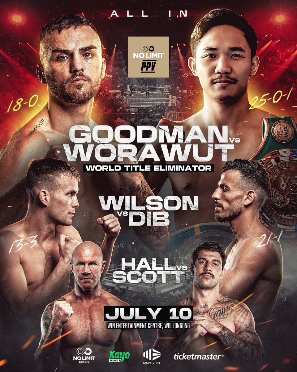 ALL IN 🎲 Wollongong we are back! 
Get ready for another BIG night of fights 🥊 

Pre sale on now. Get access here bit.ly/4bzmxfO
Public on sale from 4pm AEST

#nolimitboxing