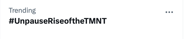 zipzaizen's tweet photo. We've gone from #SaveROTTMNT to #UnpauseROTTMNT This has been on and off trending for OVER TWO YEARS! If you're still on the fence of trying out a new cartoon, here's your sign! Rise is awesome and the more people watch, the better!
#SaveRiseoftheTMNT #UnpauseRiseoftheTMNT https://t.co/YX71Gs5wYh