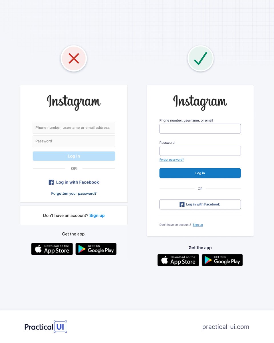 AdhamDannaway's tweet image. ⚡️ UI design tip - Don’t just copy big companies  

A common rationale for design decisions is that if a big company designs something a certain way, it must be good. This isn’t always true.

With more people comes conflicting opinions, rigid processes, and bureaucratic…