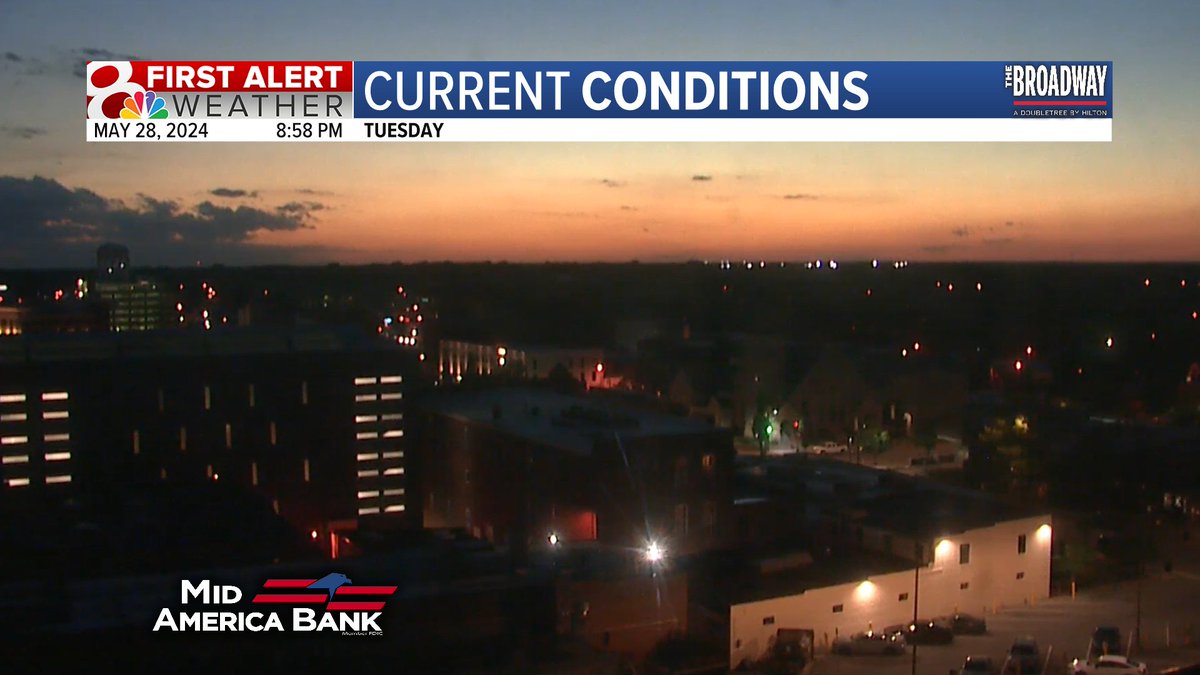A great sunset over downtown Columbia this evening! #MidMoWx #MidMo #MoWx