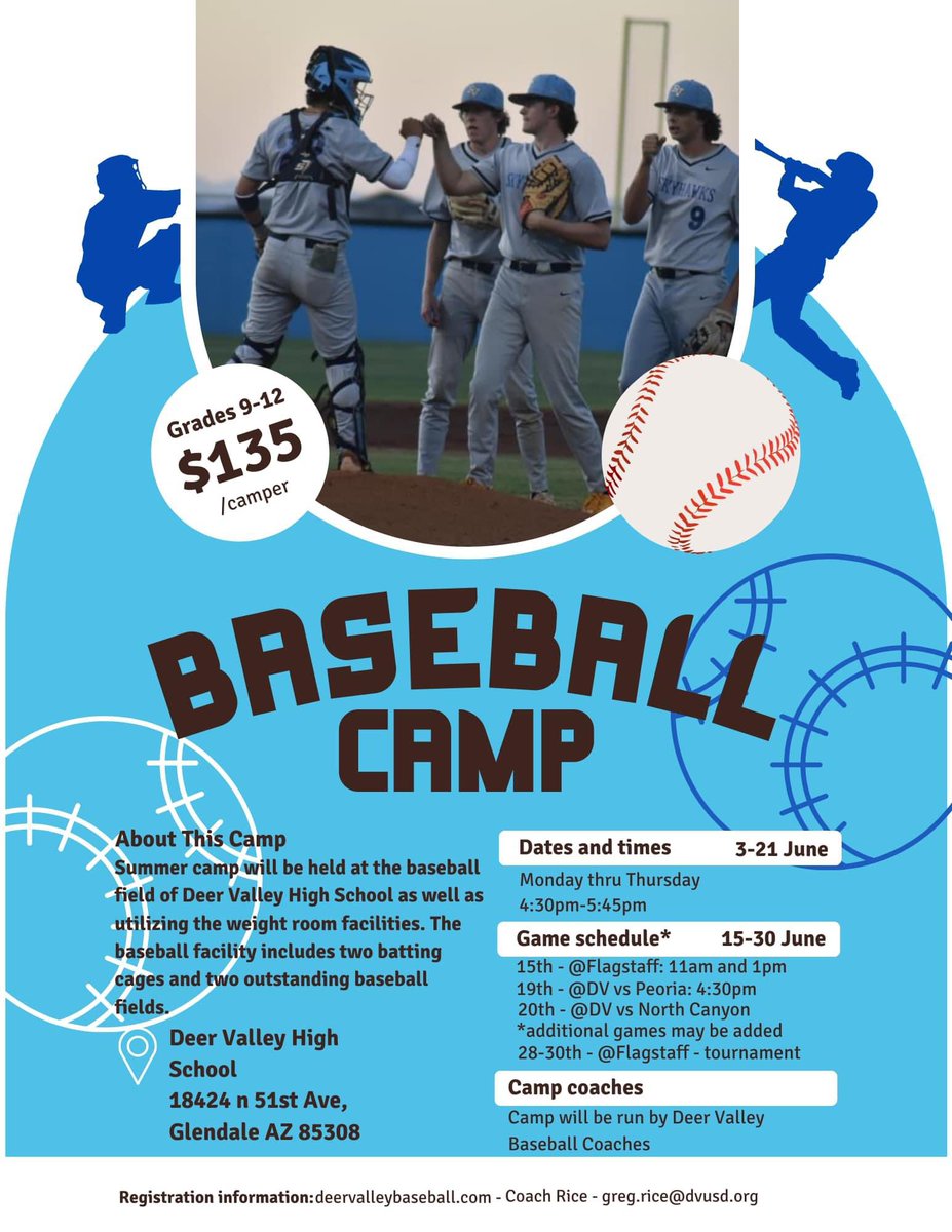 Deer Valley HS summer baseball camp ⚾️2024