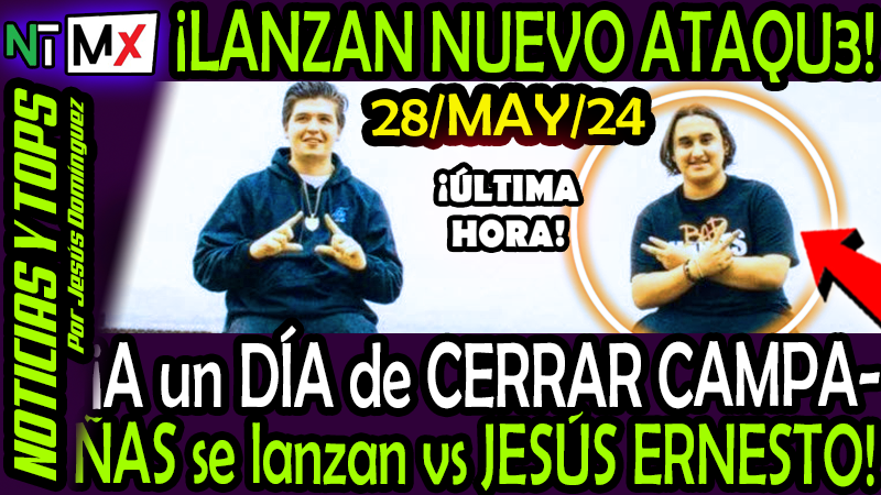 ¡ L A N Z A N     N U E V O     A T A Q U 3 ! A un día de CERRAR CAMPAÑAS se lanza vs Jesús Ernesto !!

youtube.com/live/ISo64VkSF…

#HijoDeamlo #JesusErnesto #XOCHITL #UltimaHora #AZUCENA #LORET #CIRO  #Doriga #ClaudiaSheinbaum #XochitlGalvez #ClaudioXGonzalez #ELECCIONES