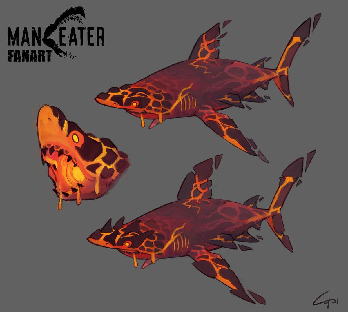 Capi974's tweet photo. Reposting this Maneater fan concept I made a while back because I still love it do much https://t.co/K6Rd0CaTV4