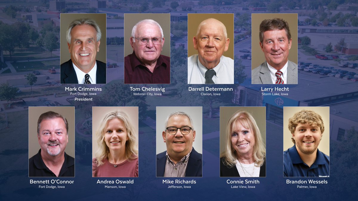 Iowa Central has nine amazing individuals who serve on our Board of Trustees - thanks for your leadership, vision, and service to our students, faculty, staff, and communities! As we recognize #SchoolBoardAppreciationMonth, let's thank them for their dedication! 🔱 #TritonNation