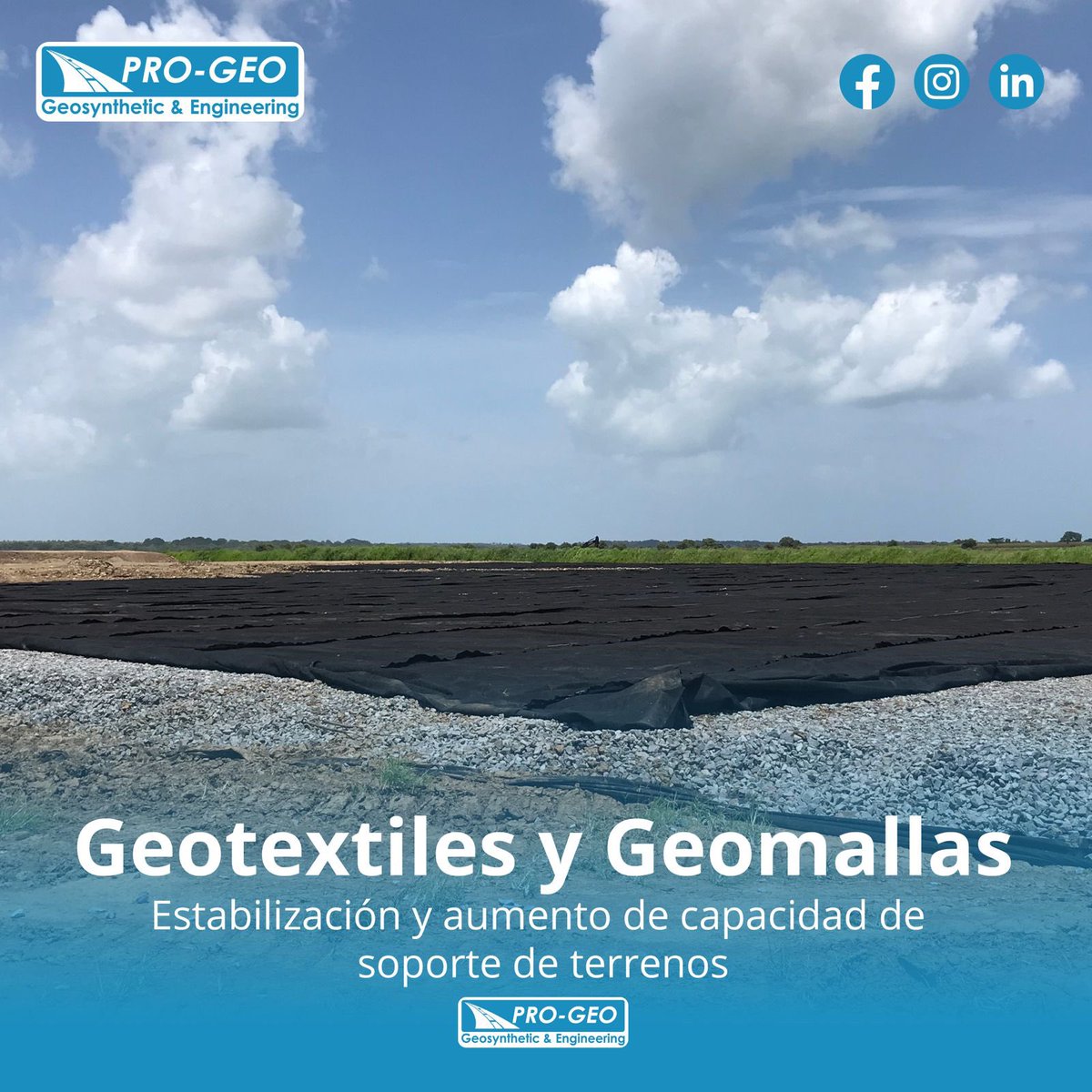 Seguimos impulsando la innovación que tranaforma tu entorno a través de la Geotecnia con Geosinteticos. #somosprogeo #ingenieria #construccion #geotecnia