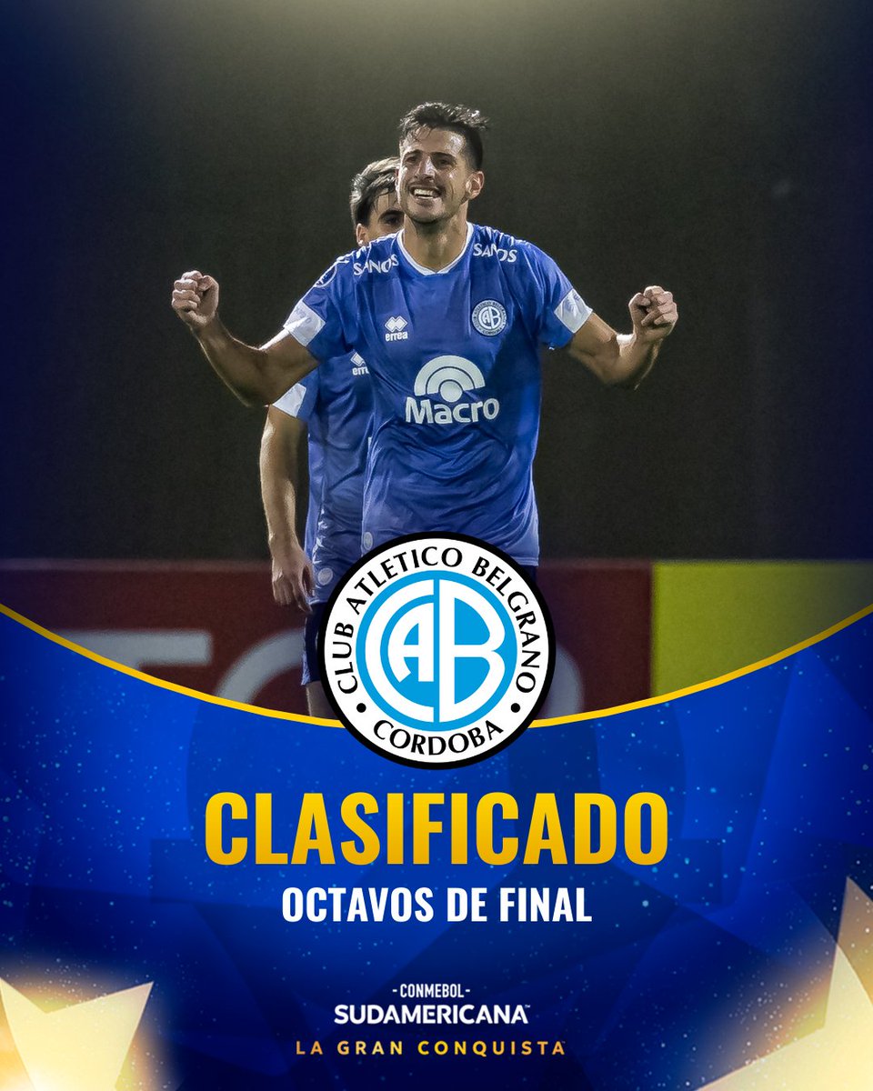 🔵➡️ El Pirata, ¡a Octavos de Final!

Con la victoria frente a <a href="/SCInternacional/">Sport Club Internacional</a> en Brasil, <a href="/Belgrano/">Belgrano</a> 🇦🇷 se aseguró el primer puesto del Grupo C para meterse entre los 16 mejores de la CONMEBOL #Sudamericana 🏆.

#LaGranConquista