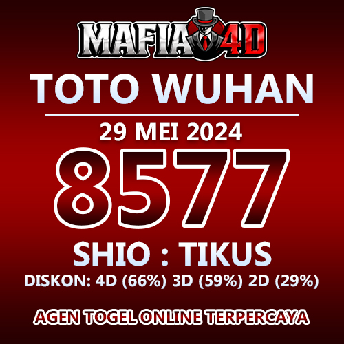 mafia4d's tweet photo. Keluaran Angka Toto Wuhan, 29 Mei 2024
Result : 8577
Shio : Tikus

#mafia4d #bandartogel #bandartogelonline #bandartogelterpercaya #agentogel #togelsydney #togelsingapore #togelsgp #togelsg #keluaran #slotgacor #togelhongkong #togelhk https://t.co/0NdNj3XcWG