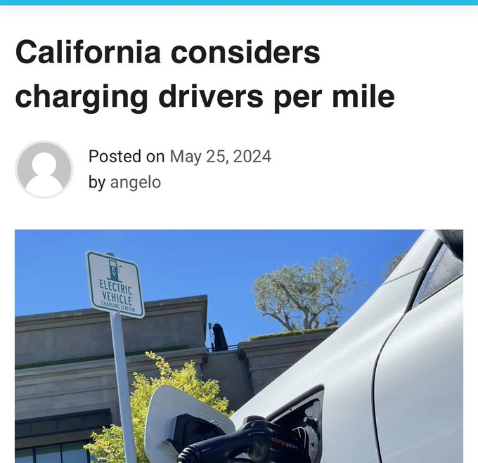 More taxes are coming to California... Now you will be taxed for EVERY mile you drive... Will we even have car ownership by 2030? 🤦‍♂️🤡🌎