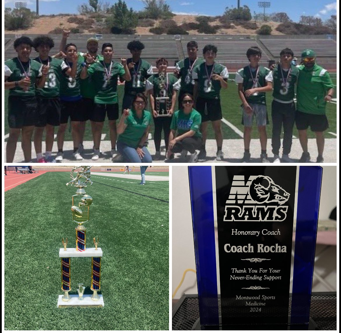 What a day! Winning the SISD Unified Flag Football Championship and being recognized by our amazing sports medicine team. This year has been incredible! I couldn’t ask for a better start to my Montwood career, and we’re just getting started #EXCELLENCEFORALL #THEBRAND #EARN’EM