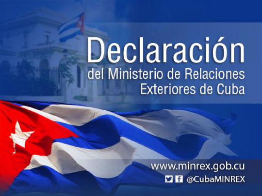 Declaración del Ministerio de Relaciones Exteriores Ver más: pcc.cu/declaracion-de…