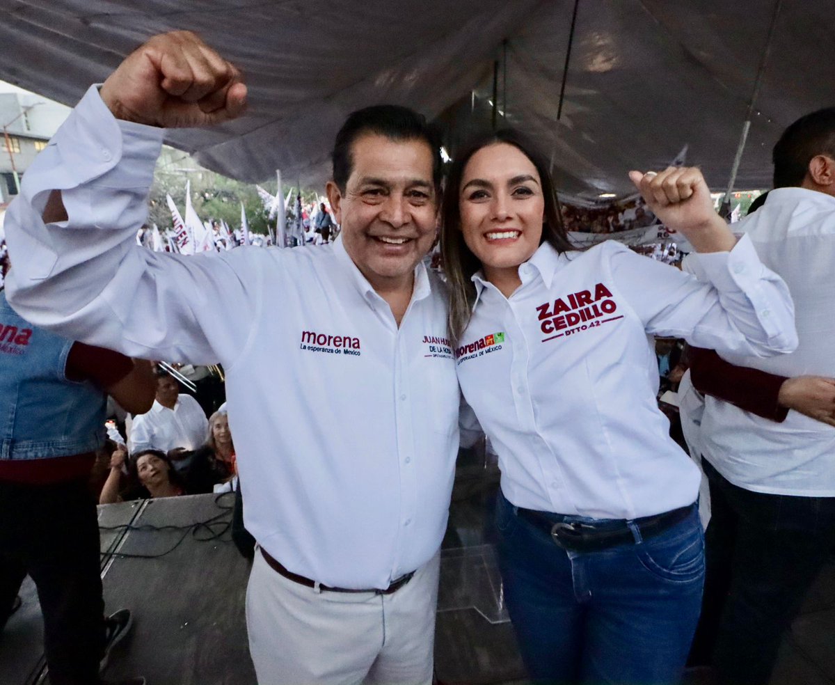 JuanHugoNeza's tweet photo. 🙏 Muchas gracias a todas las vecinas y los vecinos que hoy nos acompañaron a la próxima Presidenta Municipal de Ecatepec, @azucenacisneros, y próxima diputada local, Zaira Cedillo, y a mí en nuestro GRAN cierre de campaña. 

Me siento muy contento porque el día más importante: 2 de junio está por llegar y hoy nos demostraron que tenemos todo su apoyo y que van a salir a votar por @PartidoMorenaMx 🫶 

¡No les vamos a fallar! #VotaSoloMorena #LaEsperanzaDeMéxico 

#Vota5de5
#VotaSoloMorena
