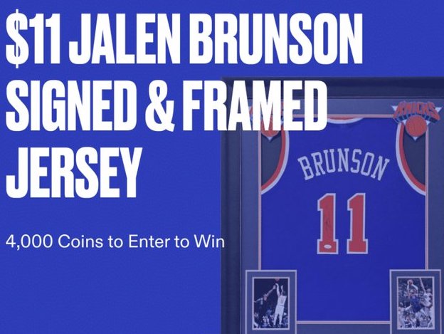 Jalen Brunson signed jersey for $11? It's real Just download the Autograph app Use our code NYBasketball Easy from there to enter Just enjoy the Knicks content And earn while doing it