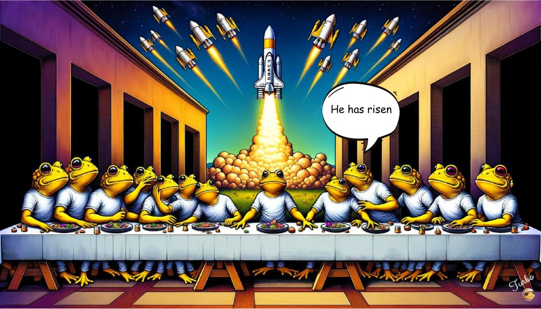 Turbo ๐ธ (@turbotoadtoken) on Twitter photo Toad has Risen! ๐ธ
$TURBO welcomes people from all religious backgrounds, faiths, cultures, and nations.
For those who are $TURBO Christians, check out the driving videos of $TURBO holder <a href="/ZappFranka/">Zapp Franka</a>! ๐
#ToadHasRisen #TURBO #CryptoCommunity Toad has Risen! ๐ธ
$TURBO welcomes people from all religious backgrounds, faiths, cultures, and nations.
For those who are $TURBO Christians, check out the driving videos of $TURBO holder <a href="/ZappFranka/">Zapp Franka</a>! ๐
#ToadHasRisen #TURBO #CryptoCommunity