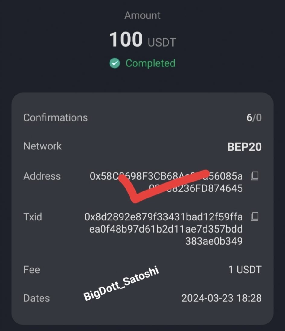 🎉🎉🎉🎉🎉🎉🎉🎉🎉🎉🎉🎉🎉🎉🎉🎉

Successfully Sent 100 USDT to Winner💥💥

You May Be The Next Winner Just Comment About Satoshi App

✅ Mandatory Tasks👇👇

Follow👉 @BigDott_Satoshi

Like ❤️  |  Repost  🔄  |  Comment 🖍️

#OEX #OEXApp #Giveaway #Binance