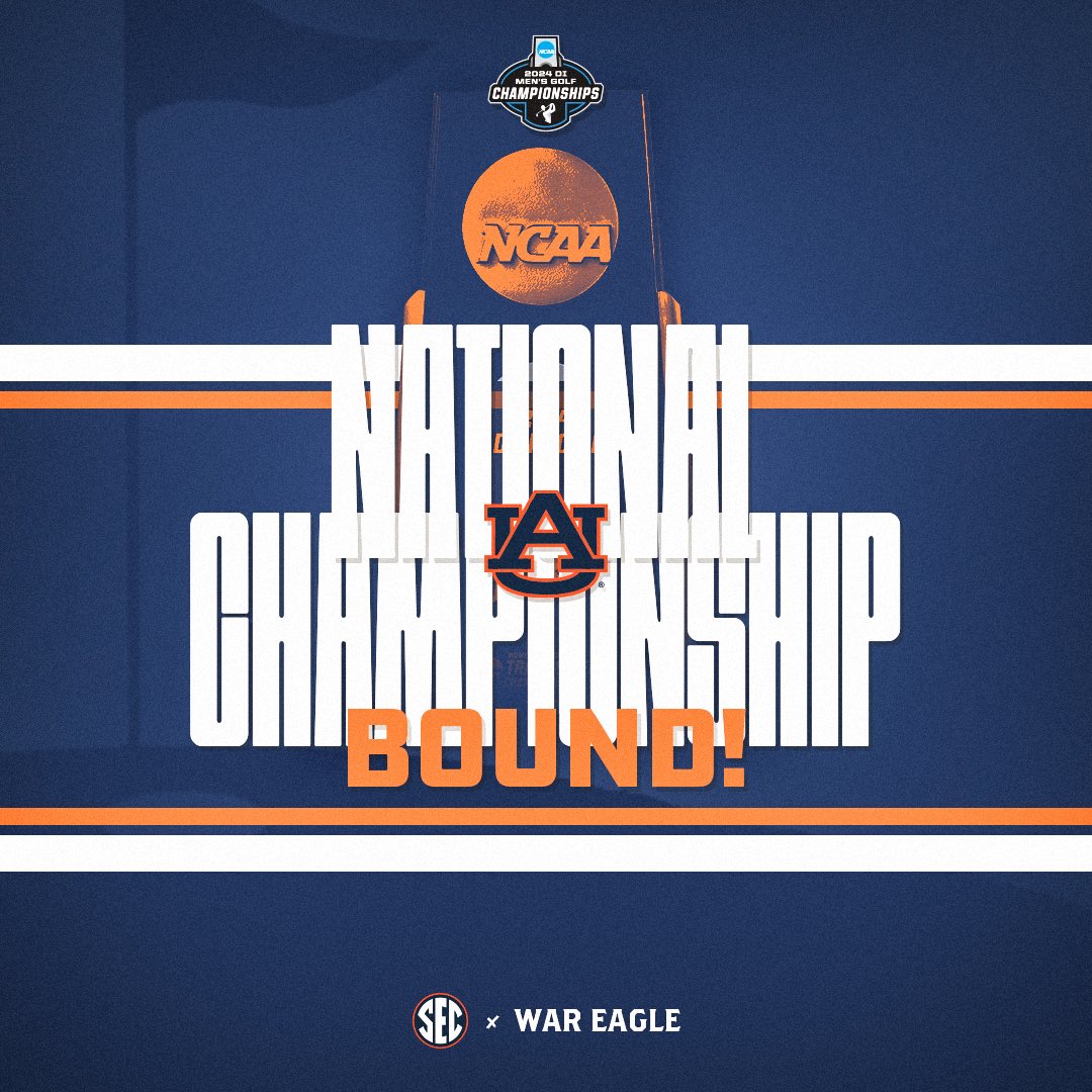 Southeastern Conference (@sec) on Twitter photo TO THE NATTY FOR THE FIRST TIME IN PROGRAM HISTORY 🚨
<a href="/AuburnMGolf/">Auburn Men's Golf</a> will take on Florida state for the title!
#SECGolf x #ItJustMeansMore TO THE NATTY FOR THE FIRST TIME IN PROGRAM HISTORY 🚨
<a href="/AuburnMGolf/">Auburn Men's Golf</a> will take on Florida state for the title!
#SECGolf x #ItJustMeansMore