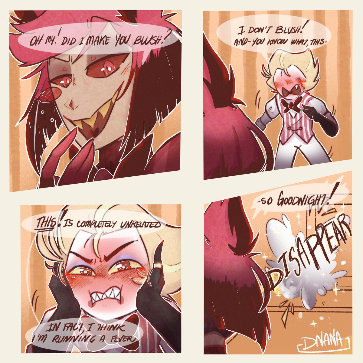 dnana_art's tweet photo. “I don’t blush!-“

[Chapter 2- The Secret]
“Of Saints and Sinners” by @morningstar_ao3 
#HazbinHotel #fanart #radioapple #appleradio https://t.co/t6bPocdwC4