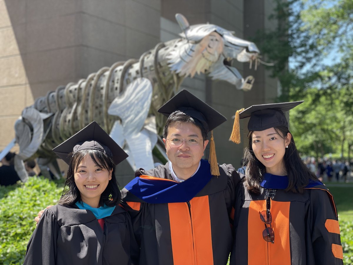 Congratulations to GJL graduate students Mizuki Saito MPP @PrincetonSPIA, Dr. Fumiya Uchikoshi PhD @PUSociology, and Dr. Sayumi Miyano PhD @PUPolitics!