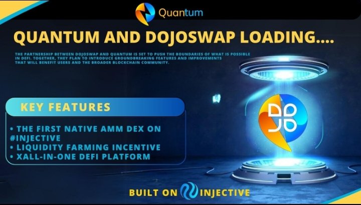 UdainiyaShankar's tweet photo. Exciting news Ninja's 🥷
@QuantumFi_ loading on @Dojo_Swap
plan to introduce groundbreaking features and improvements that will benefit users and the broader blockchain community.
⚡ Stay Connected because @QuantumFi_ built on @injective 🚀🚀
#injective #quantumAp #Defi https://t.co/H457ue4MfH