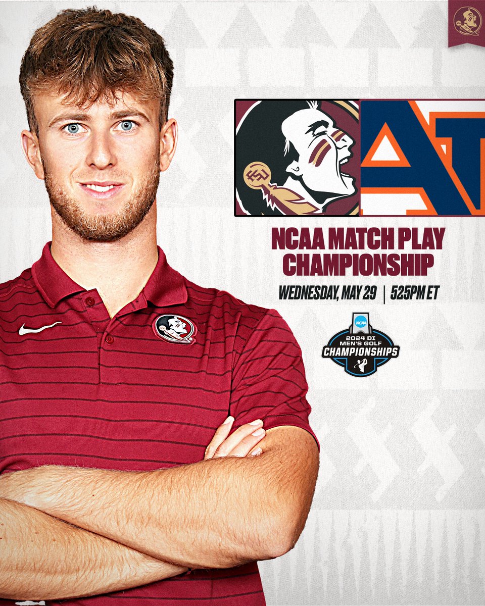 𝑹𝒆𝒂𝒅𝒚 𝒇𝒐𝒓 𝒕𝒉𝒆 𝑪𝒉𝒂𝒍𝒍𝒆𝒏𝒈𝒆

The Noles will face Auburn for the National Title on Wednesday starting at 5:25PM ET/2:25PM PT.

Live coverage by the @GolfChannel begins on Wednesday at 6PM ET.

#NCAAGolf | #GoNoles