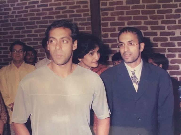 he could be of help to any patient related cause.This was maybe a couple of years later when he joined a group of patients for whom we’d arranged a little party one evening . Salman Khan came along with his parents and some funds he’d collected