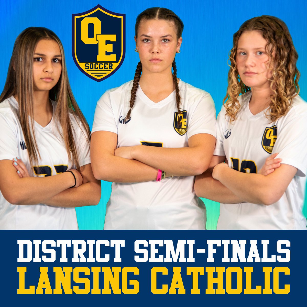 ￼
⚽️ District Semi-Finals! ⚽️
🆚 Lansing Catholic Central
📍 Ovid-Elsie Area Schools
￼⏰ Wednesday, May 28 @ 7:00pm
￼ 💰$7 (Cash Only) at the Gate