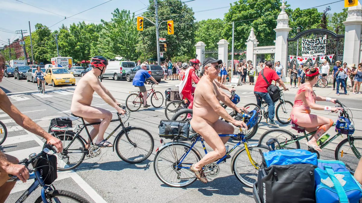 Toronto’s naked bike ride is next week.