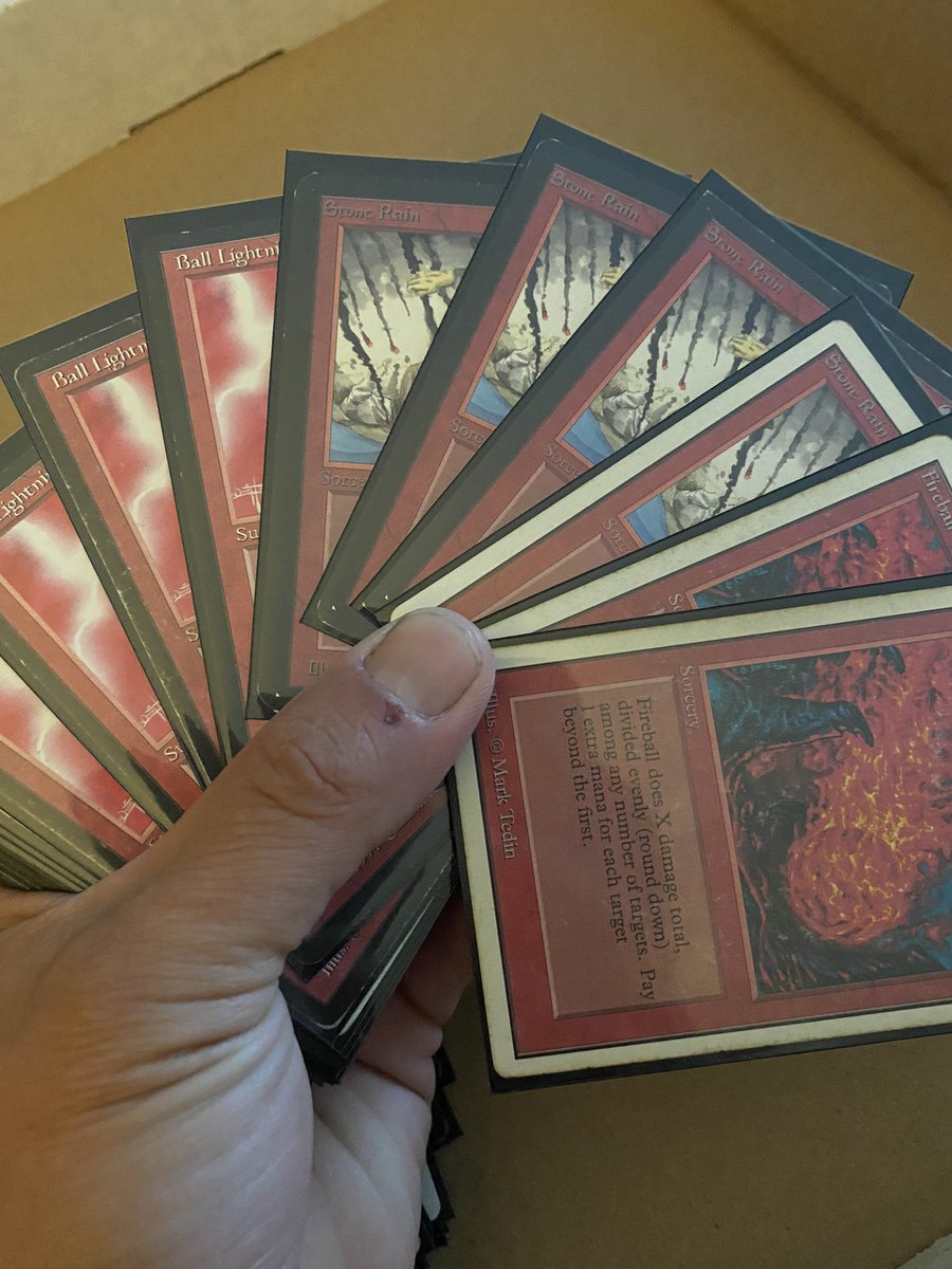 stonerainguy's tweet photo. Nostalgia overload!!!! ๐ #oldschoolmtg #mtg #oldframes #deckpics https://t.co/36oPzlImI9