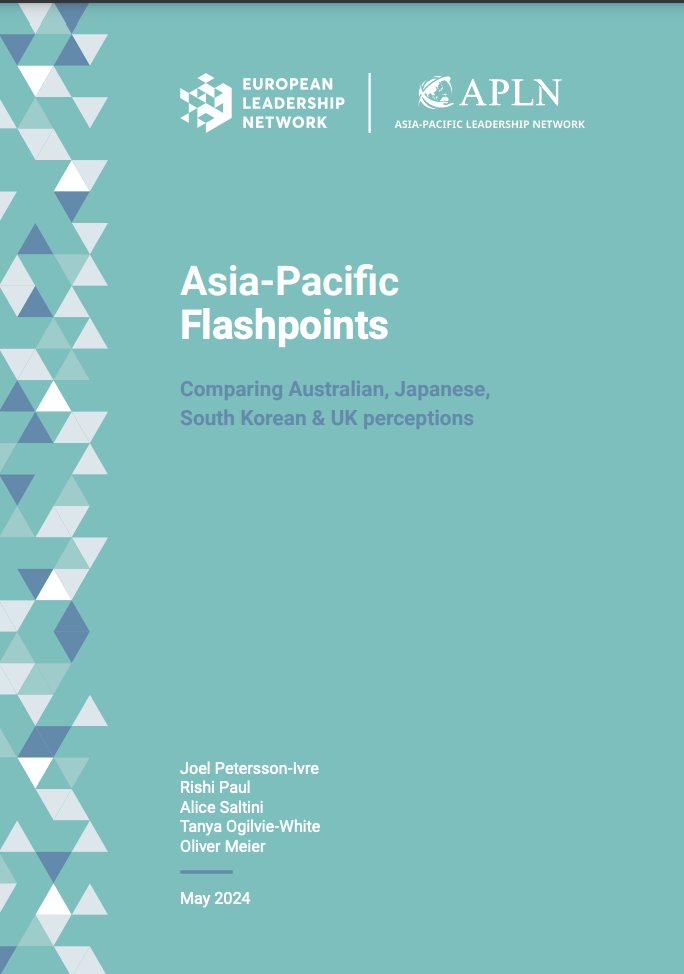 🆕This new @APLNofficial @theELN report explores how Australia, Japan, South Korea, and the UK perceive strategic risks in the Asia-Pacific: where they overlap, where they diverge, and how to coordinate policy approaches among these stakeholders. ⮕ apln.network/projects/asia-…