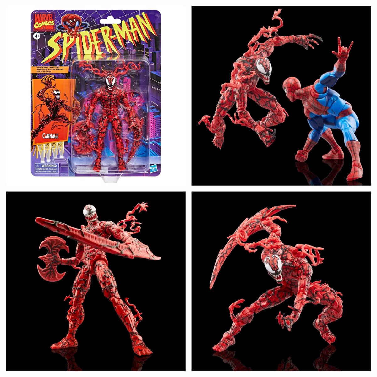 ICYMI 💥ALERT💥 #Statoversians! 👁🌛👁 🫶 Hasbro Marvel Legends Retro Carded Carnage is NOW in stock at Canadian 🇨🇦 etailer CMDStore for ONLY ($27.99)! #marvellegends #toynews TSO'VIN!! - cmdstore.com/collections/ne…