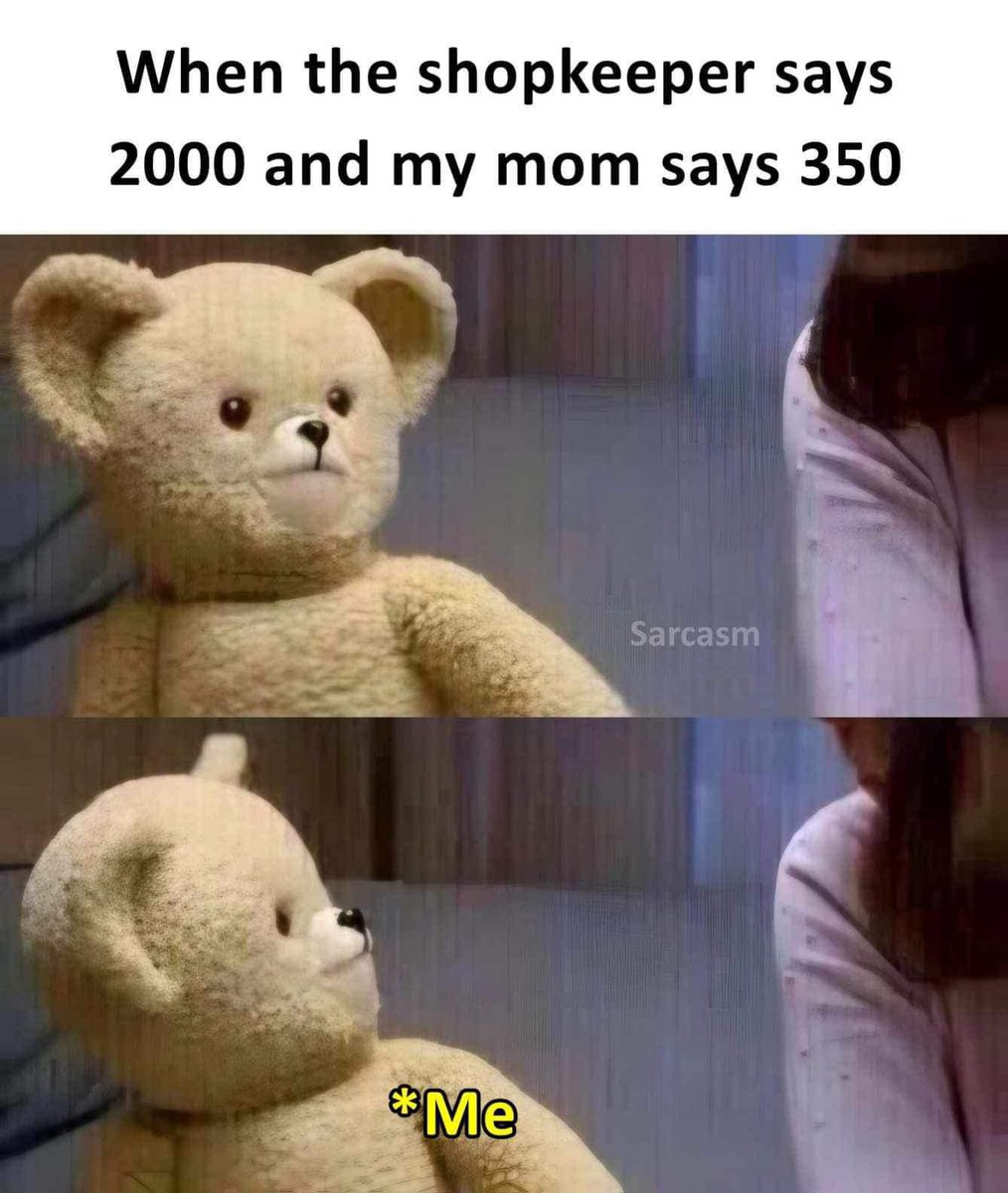 Hina69_'s tweet photo. When the shopkeeper says 2000 and my mom says 350 😂 https://t.co/jqGLm5RTbl