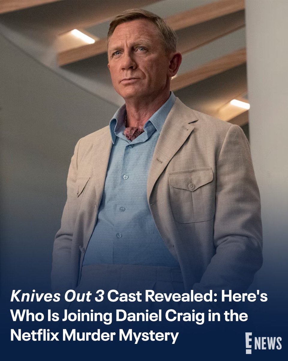 🔗: enews.visitlink.me/OEHnWx Benoit Blanc is back on the case. Find out who is joining Daniel Craig in the next #KnivesOut installment at the link in bio. (📷: Netflix)