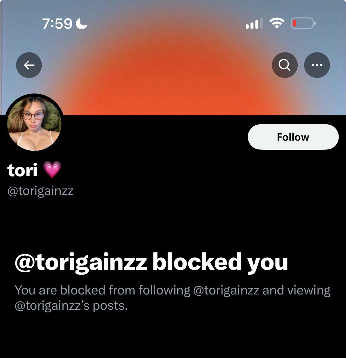 Guys :/ there's someone impersonating me and they blocked me ... ugh 

Please report @torigainzz and screenshot me proof 🫶🏼 for some love back 

This is ridiculous