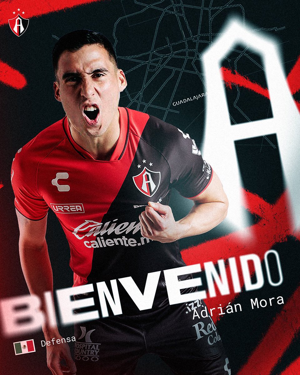 ¡Un nuevo elemento se une a la #PretemporadaRojinegra! 🔴⚫️ Adrián Mora se incorpora a Atlas FC 🦊 ¡Bienvenido! Más detalles ➡️ bit.ly/Adrian-Mora--s…