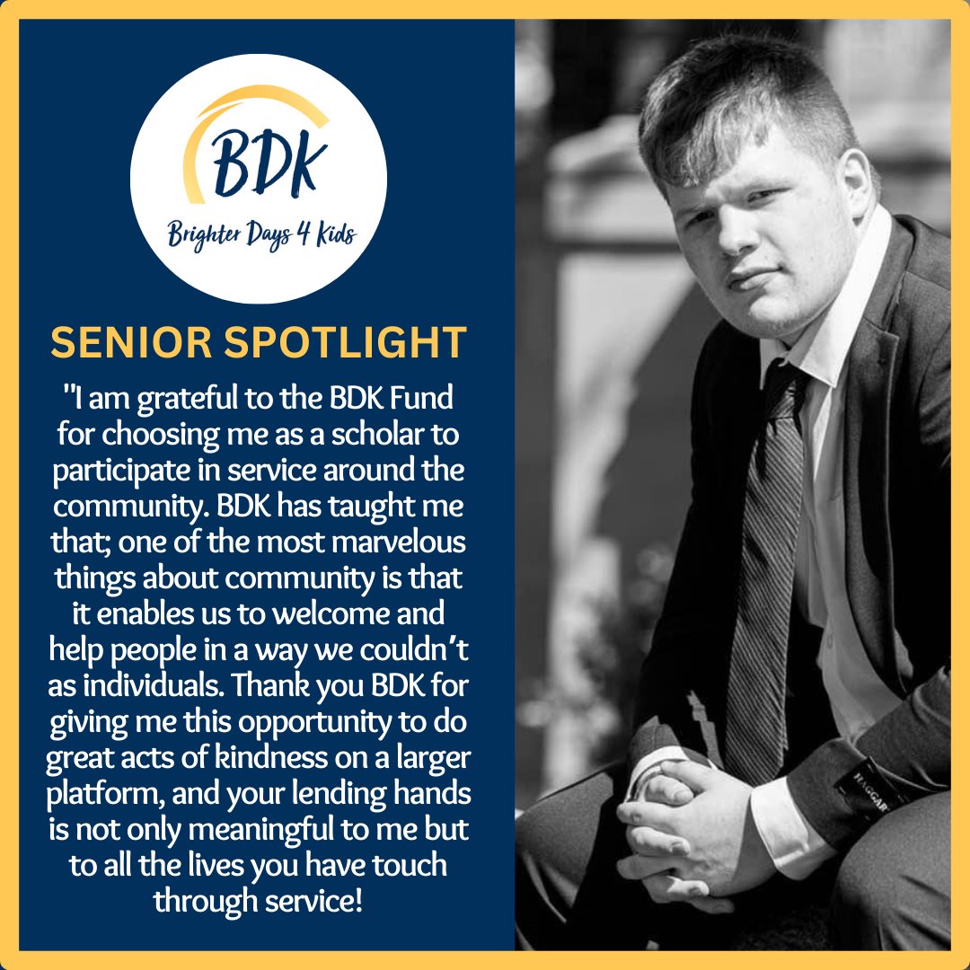 TheBDKFund's tweet photo. Senior Spotlight #5! Congrats Michael Yerian from Elder! Michael has been awarded a full academic/wrestling scholarship to Marian University E.S. Witchger School of Engineering for a Bachelor’s degree w/ a minor in Mathematics. We’re so proud of you! KEEP SHINING ☀️🎓☀️#2024grad https://t.co/e49CJosFHo