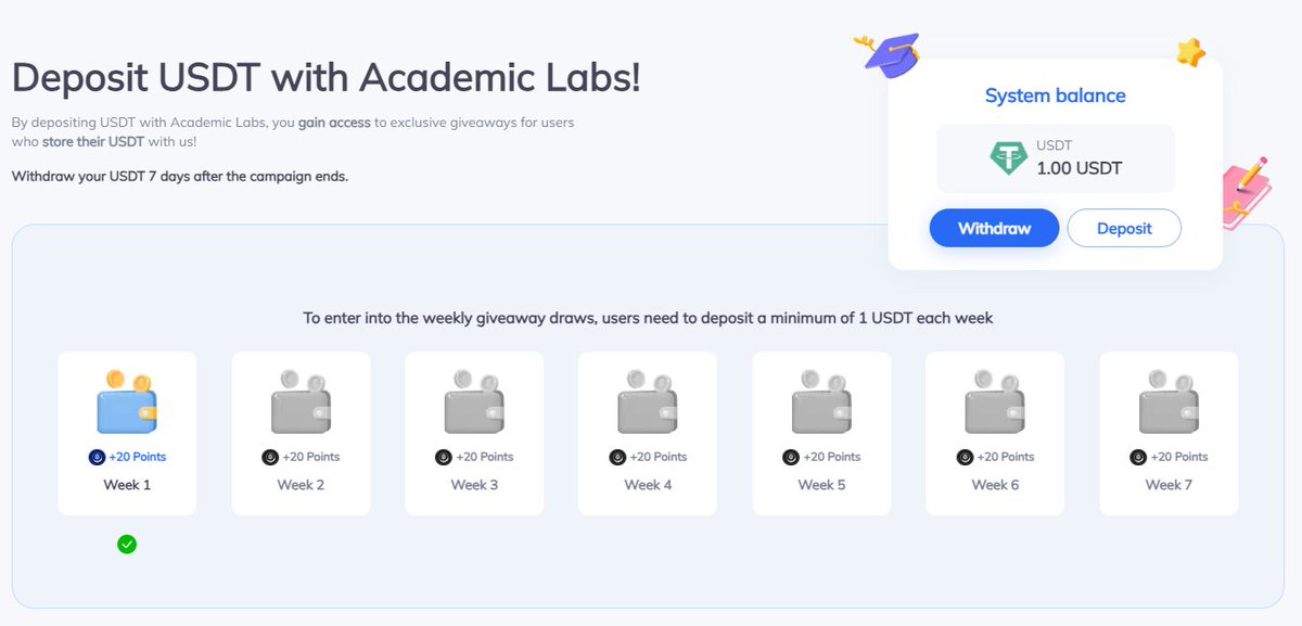 Academic Labs ◈ HomeComing Event ◈

The Academic Labs #HomeComing event
Share 5,000,000 $AAX + 8,000 $USDT

Academic Labs 
acad.live/signup?ref=-AQ…

Point Airdrop Event Again

1⃣ Daily Check

2⃣ Weekly Quiz

Week 1 - Quiz 1 
1, 2023 
2. Solana 
3. Gamified learning for success