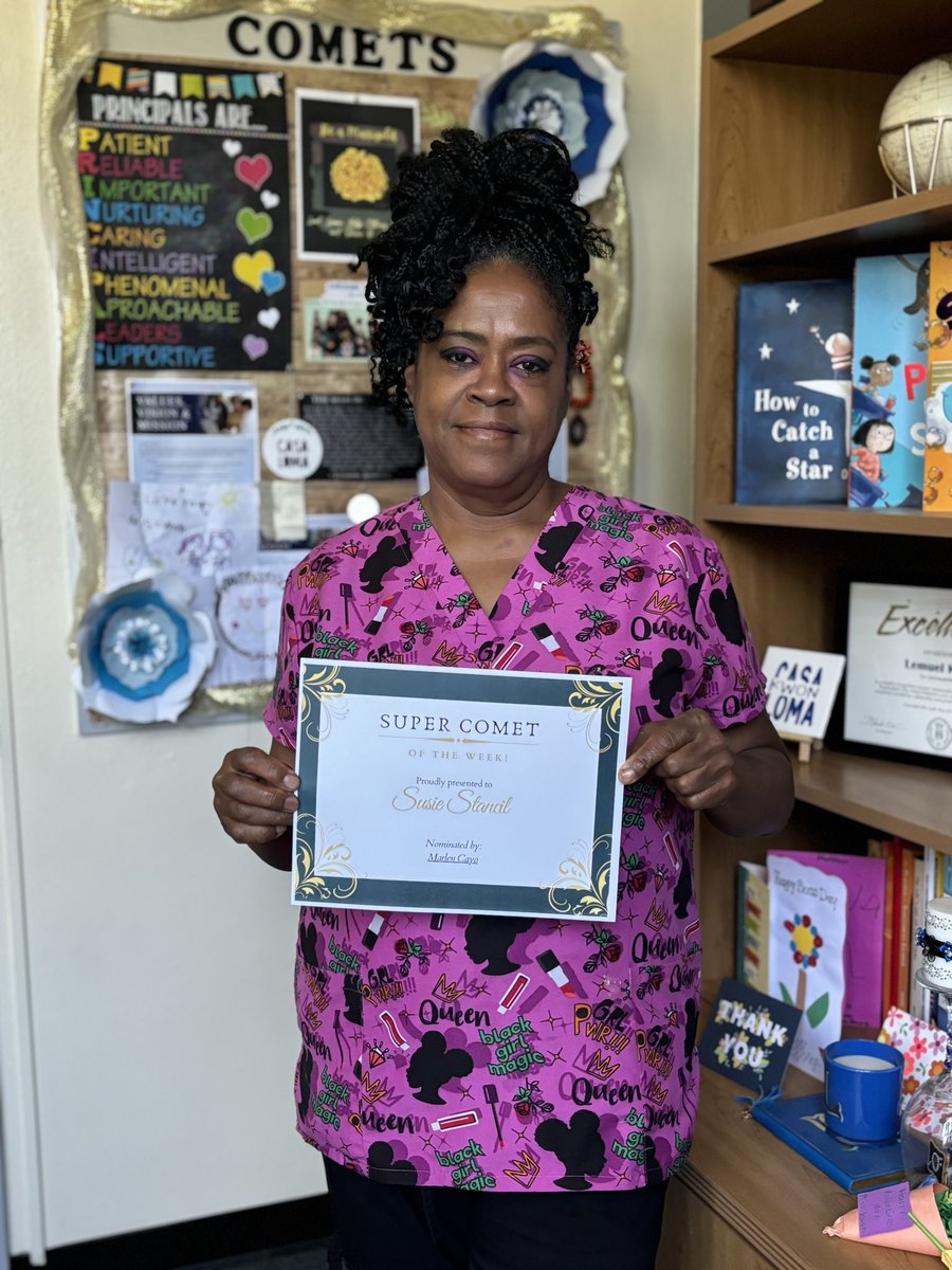 Congratulations Ms. Susie🗣️🙌💥💪our super Comet of the week! Thank you for all you do! #teambcsd #teamcasaloma #TeamBCSD

¡Felicidades señorita Susie 🗣️ Nuestras súper comets de la semana! ¡Gracias por todo lo que hacen! #teambcsd #teamcasaloma #TeamBCSD