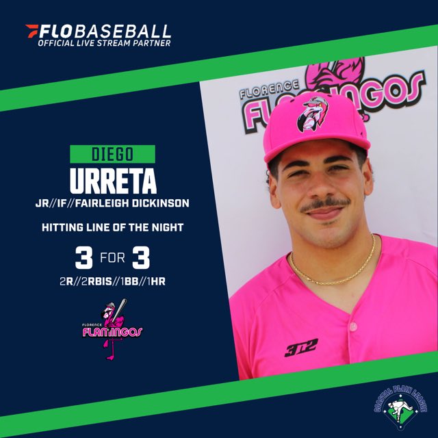 CPLBaseball's tweet photo. And the honorees for Tuesday's Line of the Night are @FloFlamingos infielder @diegou2212 of @FDUKnights and @WilsonTobs lefty @Tan_Halvorson of @BartonBaseball https://t.co/BaNfFfRQgU