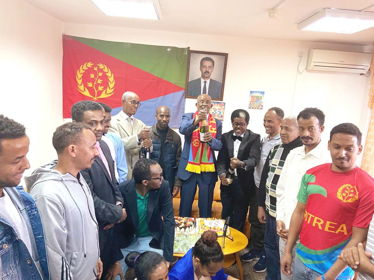 One Nation, Under Isaias, with liberty and justice for none. Privileges and cronyism: yes. But rights guaranteed by law: none. 

#Eritrea In 2024.  After 33 years, the cult is now unabashed about its cultness.