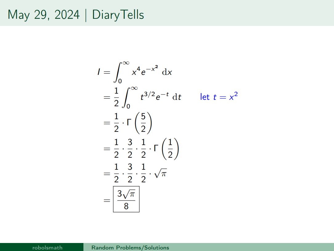 @Diarytells Gamma function. Can use Laplace too but it will result in evaluating gamma function as well.