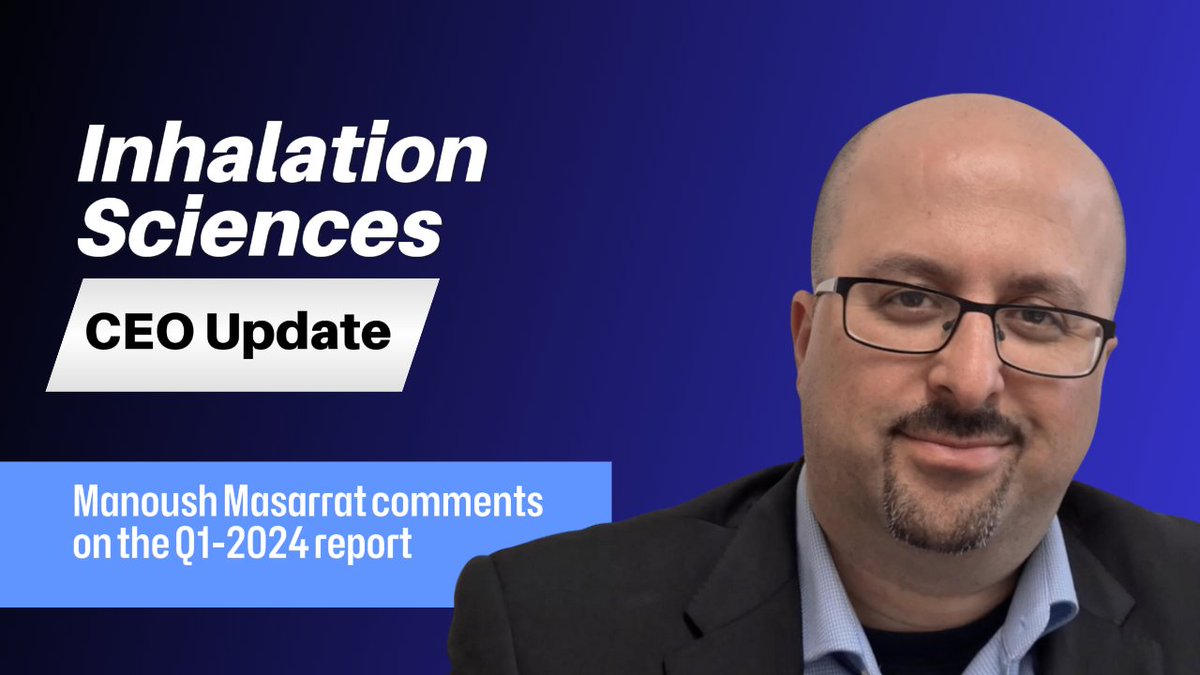 InhalationMark's tweet photo. Watch ISAB CEO Manoush Masarrat go behind the headlines in a high-value interview on the company’s Q1 report answering questions from investors.This is the first of a series of Quarterly video interviews - watch it in full here! https://t.co/SQ9krw9533 #investors #aerosols https://t.co/UfioVYVppO