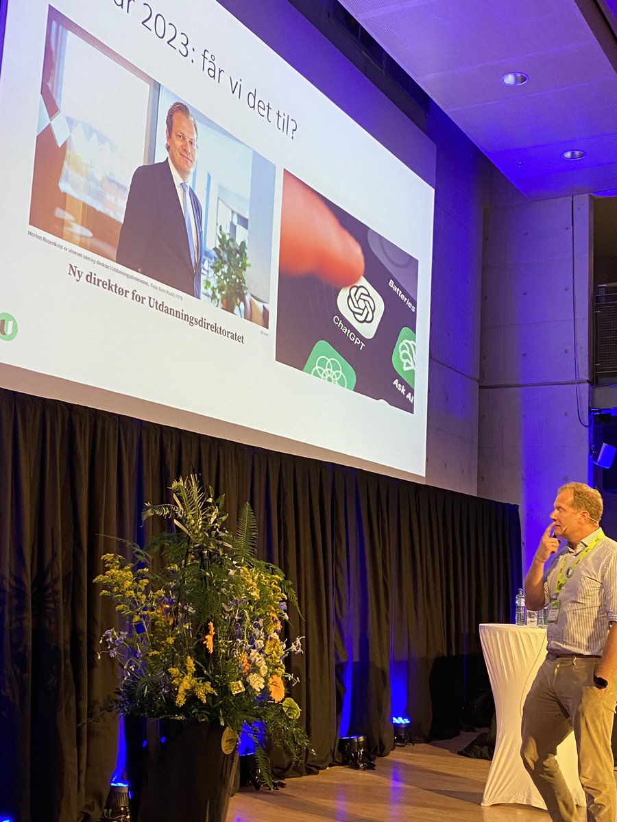 NKUL åpning av Morten Rosenqvist -hevder at KI bare er et nøytralt verktøy. @udir <a href="/NKULkonf/">NKUL</a>  #nkul Udir er en usikker digital etternøler. skolemagasinet.no/nyheter/udir-e…